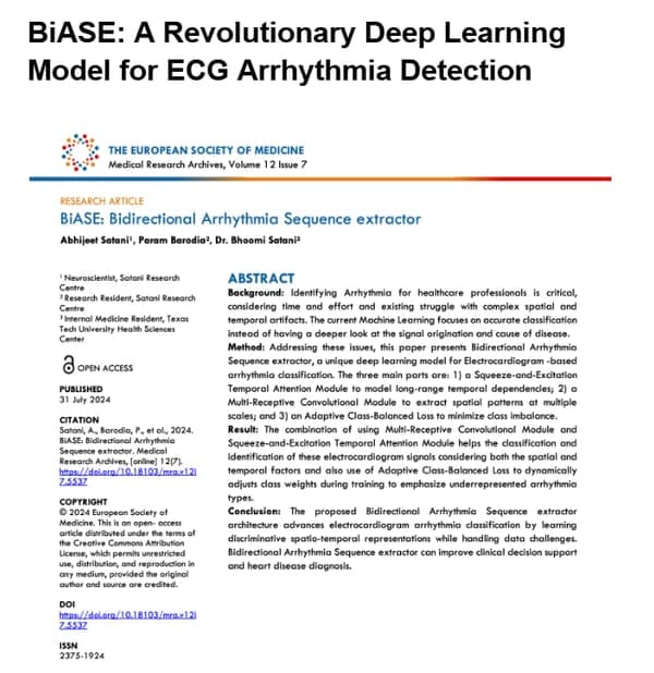 BiASE: A Revolutionary Deep Learning Model for ECG Arrhythmia Detection